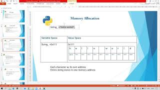 Memory allocation in a string