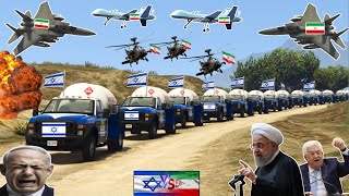 Israeli Secret Gas Supply Convoy Destroyed by Irani Fighter Jets and War Drones in Jerusalem - GTA 5