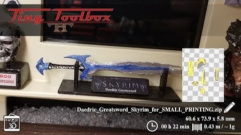 3D Printed Daedric Greatsword SKYRIM