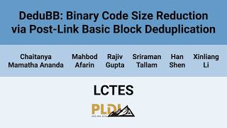 [LCTES'26] DeduBB: Binary Code Size Reduction via Post-Link Basic Block Deduplication