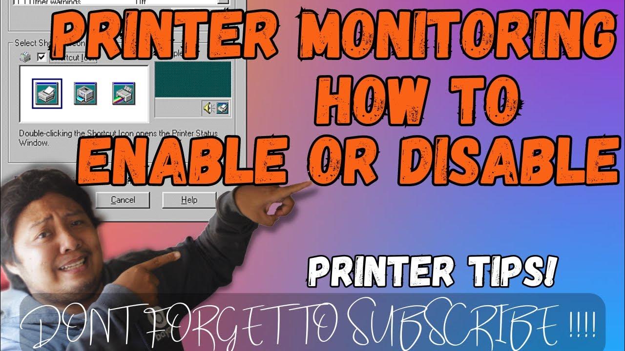 HOW TO ENABLE OR DISABLE EPSON PRINTER MONITORING ICON ON SYSTEM TRAY