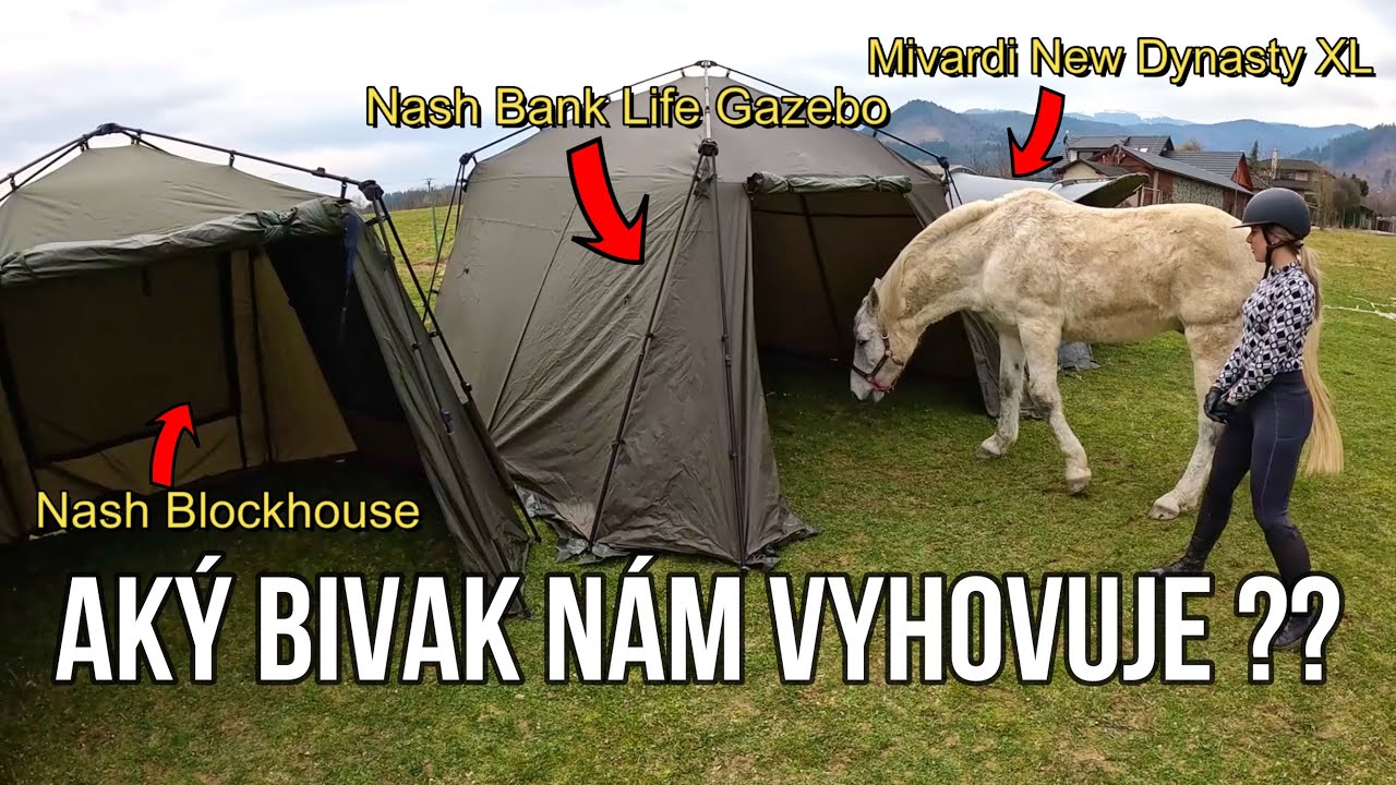 Bivak na ryby 2024 🤔 Súťaž ! Nash Gazebo vs Blockhouse vs Mivardi New Dynasty XL bivvy ?