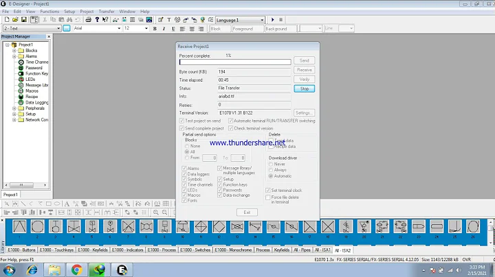 How to upload backup from Mitsubishi HMI E1070