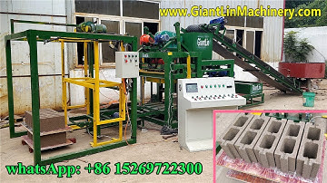 QT4-25 street paving brick maker, automatic interlocking hollow block machine