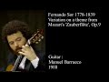 Fernando Sor : Variation on a theme from Mozart&#39;s &#39;Zauberflöte&#39;, Op 9 - Manuel Barrueco