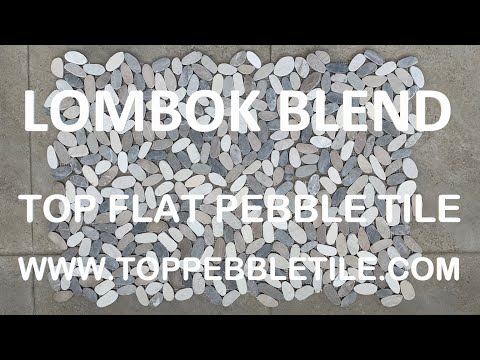 TOP Pebble Tile - Lombok Blend Sliced Flat Pebbles Floor Wall Tiles produced by BMG STONE INDONESIA