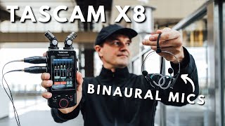 Tascam X8 vs. DPA 4560 Binaural Microphone Comparison 🇯🇵