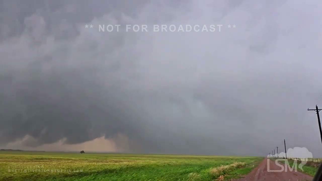 04-27-2024 Knox city, TX - Wedge tornado churns across farm fields