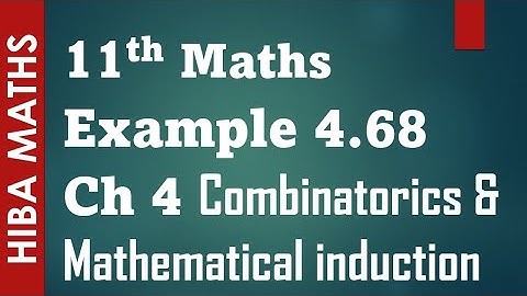 11th maths chapter 4 example 4.68 Combinatorics and Mathematical induction tn syllabus hiba maths