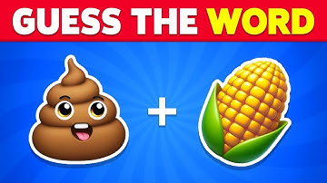 Guess the WORD by Emojis? 🤔 Emoji Quiz Challenge (10 Words)