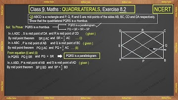 Q3 Ex 8.2 Class 9 Maths | Quadrilaterals | NCERT Solutions Explained