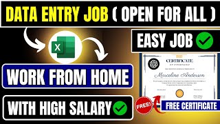 Data Entry Job ( Work from Home ) 🔥| Anyone Can Apply | Open for all | Job for Students & Freshers