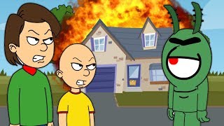 Plankton Blows Up Caillou's House/Arrested