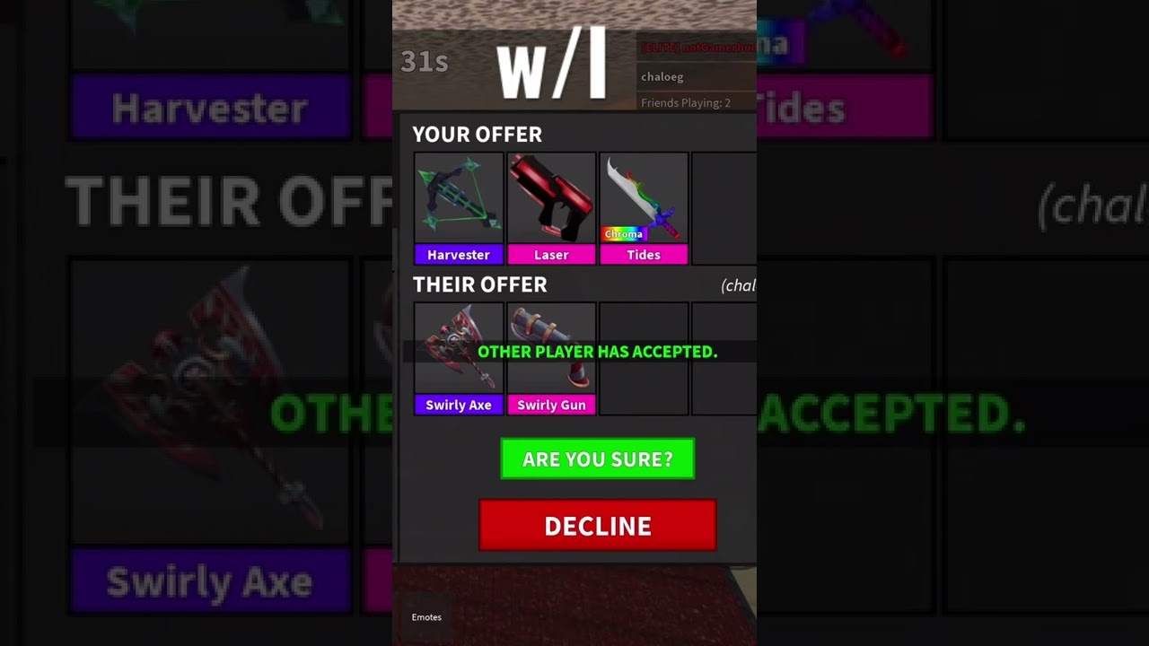 w/l trading for swirly set