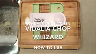 EUC The Original Vidalia Chop Wizard Two Dicer Blades & Cleaner Green  Chopper