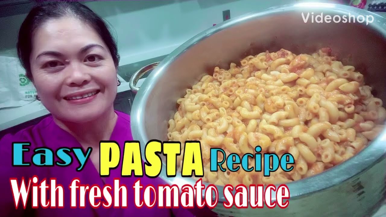 EASY PASTA RECIPE WITH GROUND FRESH TOMATO SAUCE 🍅🍅