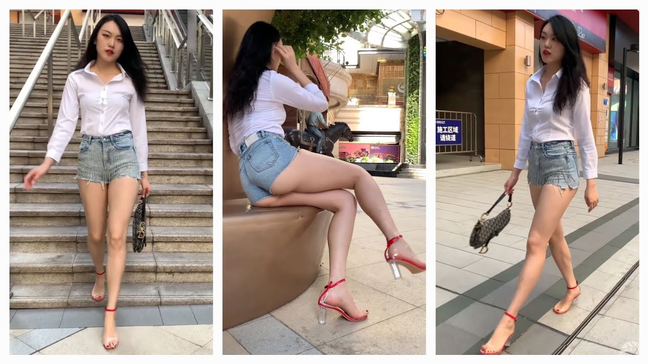 Cute female model 💗 tight shorts p2 🤩 #hhchannel #hhkhoedang #hhgirlxinh