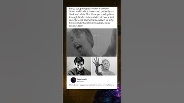 Thumbnail of In Psycho (1960), Hitchcock used chocolate syrup for blood in the iconic shower scene