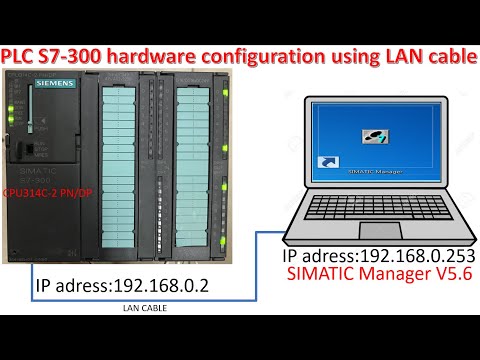 PLC S7-300 CPU 314C-2PN/DP hardware configuration using LAN cable