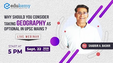 Why should you consider taking Geography as Optional in UPSC Mains? | Live Webinar | Sept 22, 2022
