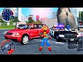 Spider Stickman Rope Hero 2022 - Police Car Driving In Big Open City Vegas - Android GamePlay