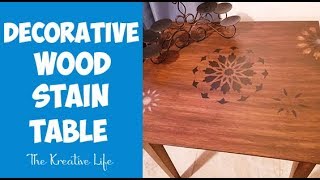 Decorative Wood Stain Table (From a Roadside Find)