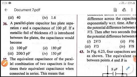 CHAPTER 6 CAPACITANCE   V K MEHTA
