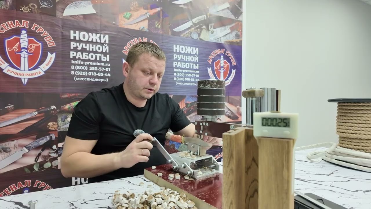 Тест ножа из стали S390. 