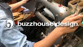 buzzhouse design レザーケース制作風景