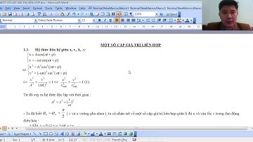 Hệ thức độc lập với thời gian trong dao động điều hòa