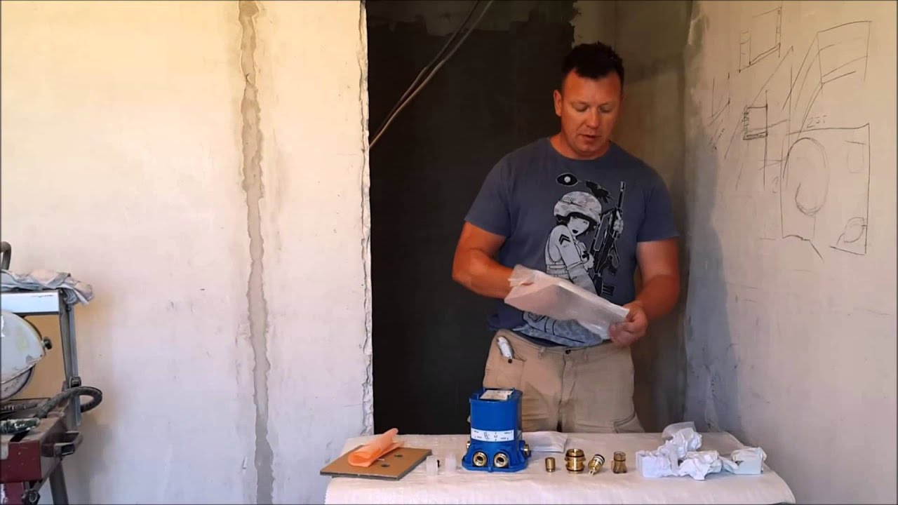 Встроенный смеситель с терморегулятором GROHE (обзор из серии PRO)