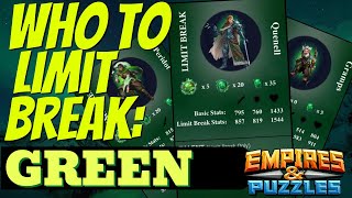 Top 10 Heroes to Limit Break in Green Empires and Puzzles