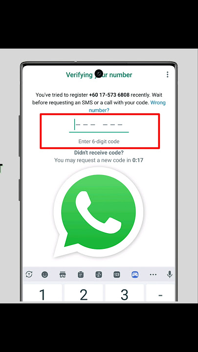 How to Fix Verification Code Receive problem #whatsapp #verification #code