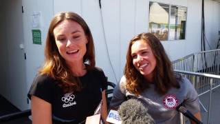 Olympic athletes Nikki Hamblin and Abbey D'Agostino