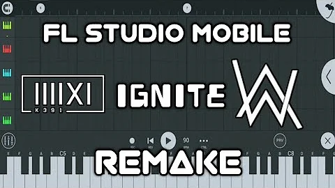 Alan Walker - Ignite [Ft. K-391] (Instrumental) [FL Studio Mobile Remake] + FREE FLM & Acapella