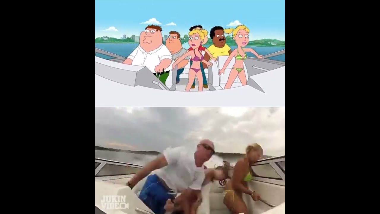 Family Guy Boat Crash Parody From Actual Shot Familyguy Funny