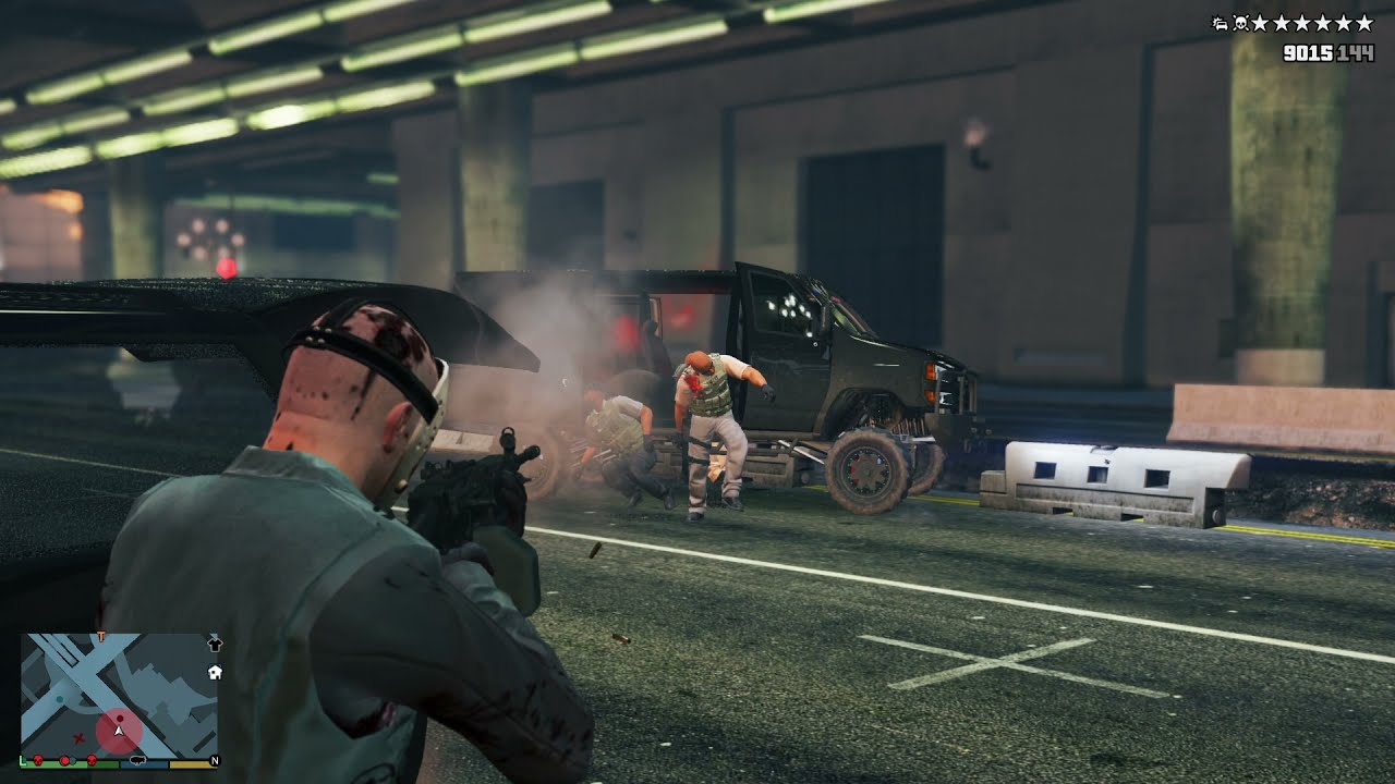GTA 5 - FIB Building Fight + Six Star Escape