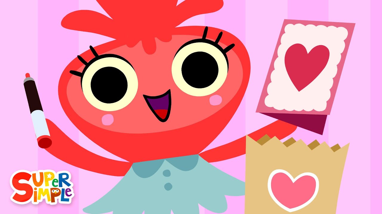 Making A Card For My Valentine  Music For Kids  Super Simple Songs