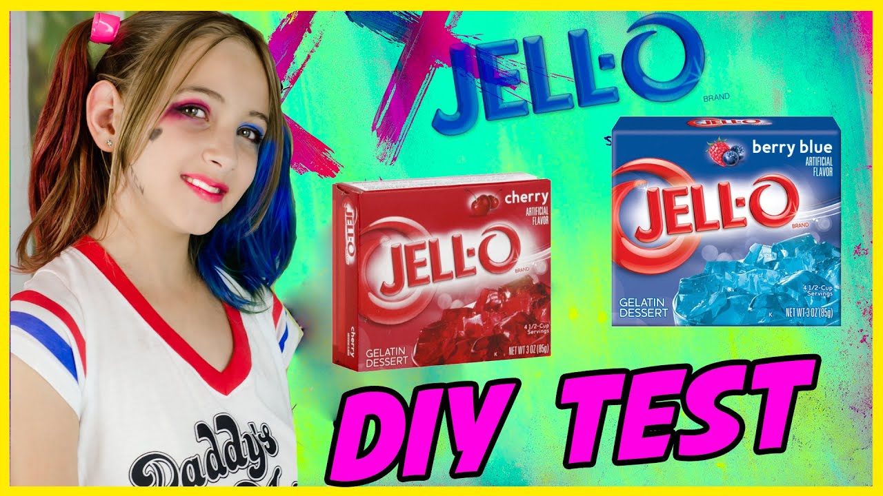 TRYING DIY JELL O HAIR COLOR HACK DOES IT WORK HARLEY QUINN