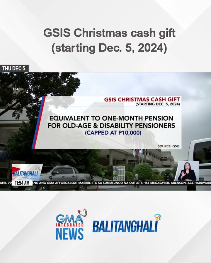 GSIS Christmas cash gift (starting Dec. 5, 2024) | Balitanghali
