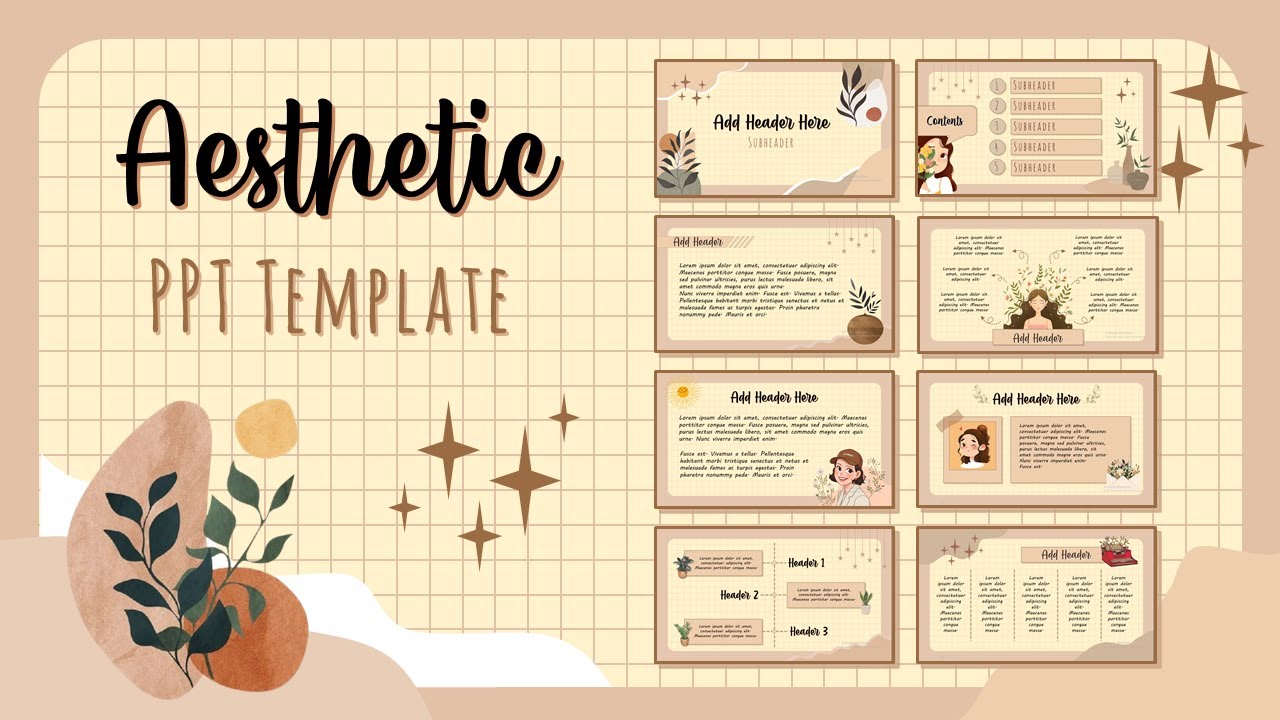 ชุดรูปแบบ powerpoint ฟรี  2022  Aesthetic PPT #11 | Animated Slide Easy Simple [ FREE TEMPLATE ]