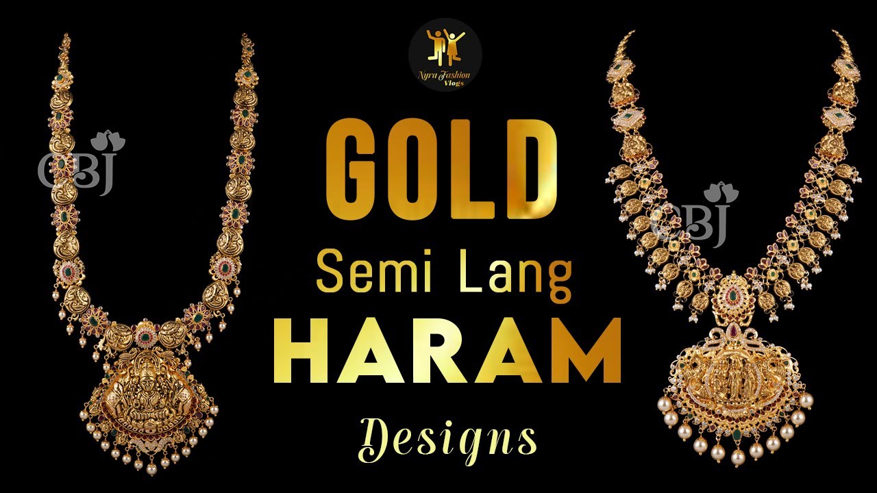 Gold Semi Lang Haram Designs with 