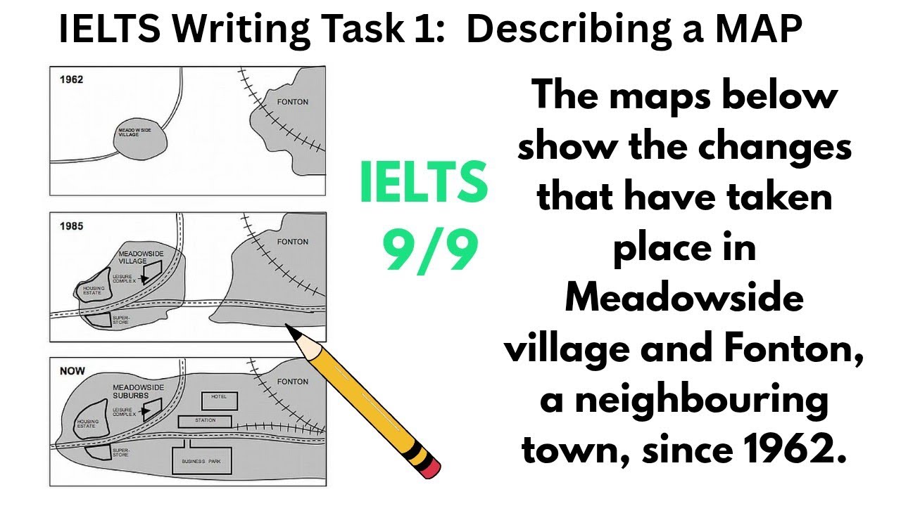 IELTS Writing Task 1 - MAP | MAP IN IELTS EXAM - YouTube