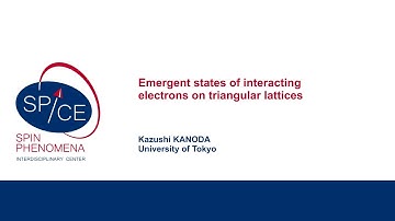 Talks - New Spin on Molecular Quantum Materials - Kazushi KANODA, University of Tokyo