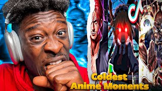 Coldest 🥶 Anime Moments Tiktok compilation PART2 ( with anime and music name) REACTION