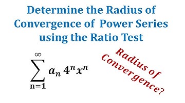 Determine the Radius of Convergence of a Power Series (Exponents)