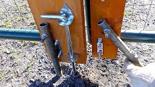 Tube Gate Anchor, Stop and Prop  homemade solutions