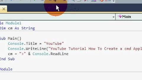 How To Create a cmd application in Visual Basic 2010