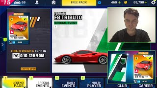 Стрим Asphalt 9 Сезон Ferrari F8 Tributo Уровень 8-9