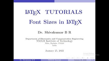 Latex Tutorial 6: Font Sizes in LaTeX